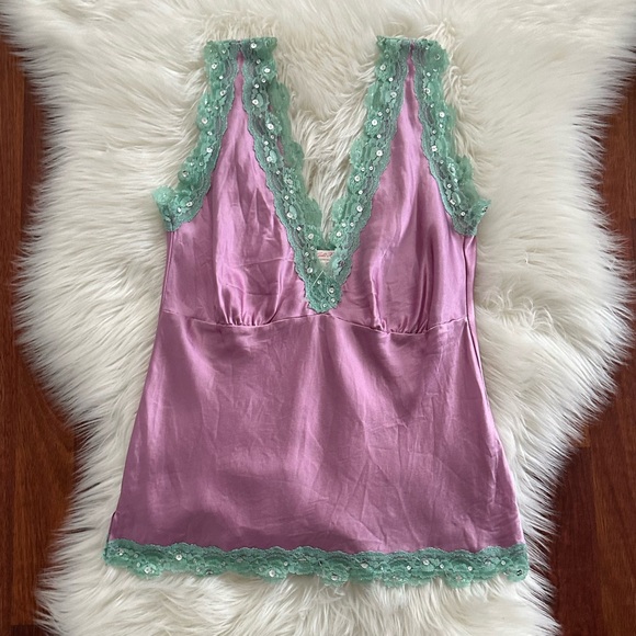 Gold Hawk Tops - VTG Very Rare Gold Hawk Silk Camisole